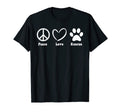 Peace Love Adopt Dog Cat Animal T-Shirt - Casual Everyday Wear for Adults - T-Shirt, Sweatshirt, Hoodie