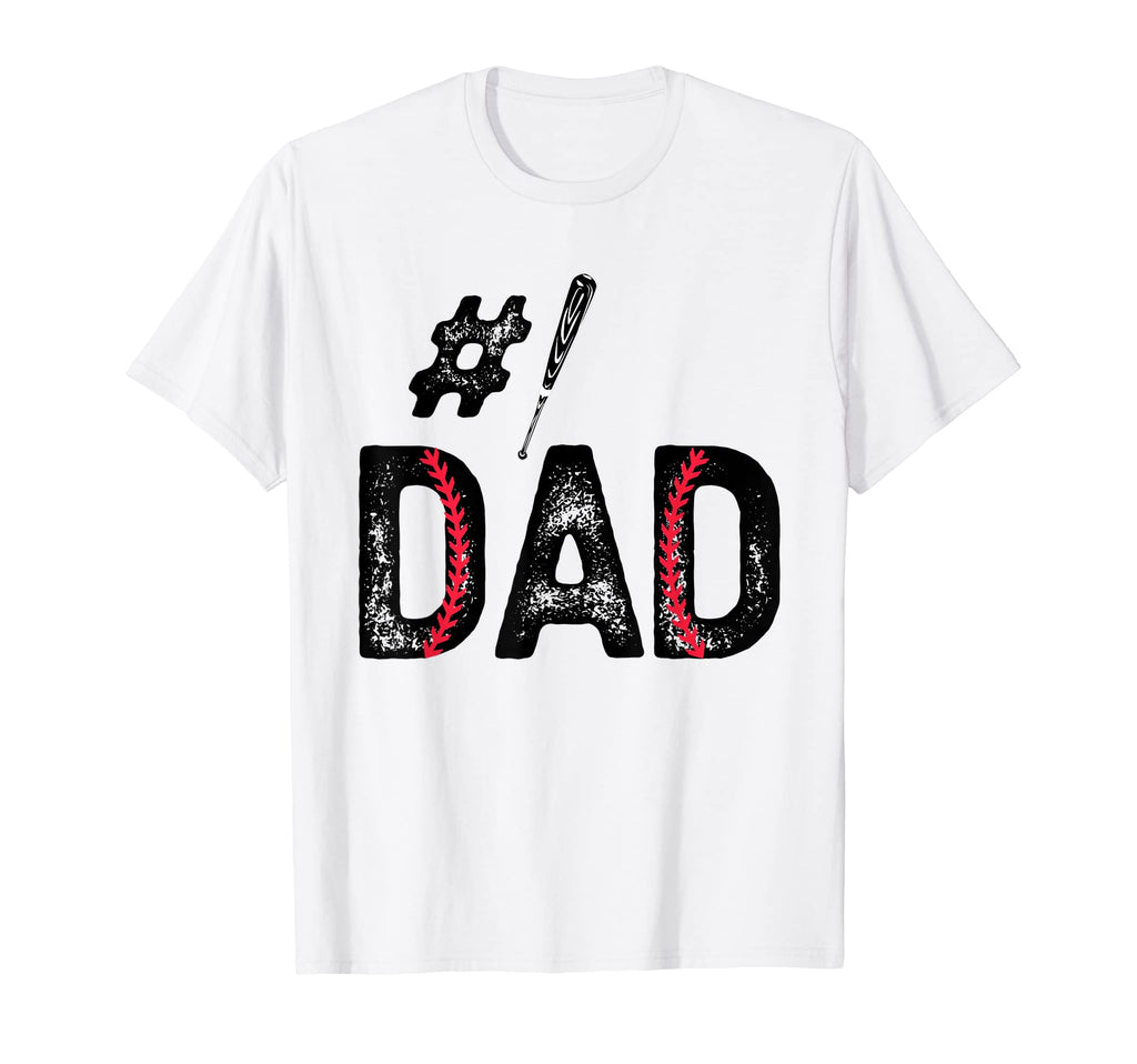 Baseball Dad Number One 1 Father T-Shirt - Trendy Graphic for Adults - T-Shirt, Sweatshirt, Hoodie