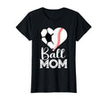 Ball Mom Soccer Baseball Heart T-Shirt - Custom Art Print for Adults - T-Shirt, Sweatshirt, Hoodie