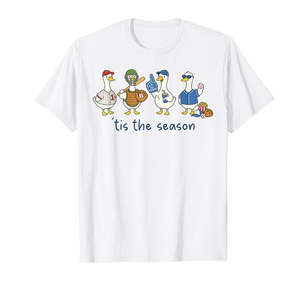 Baseball Goose Tis Season Baseball Mom T-Shirt - Trendy Graphic Men Women - T-Shirt, Sweatshirt, Hoodie