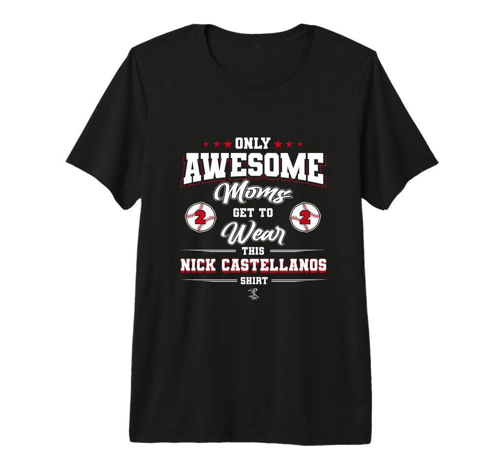 Nick Castellanos Awesome Moms Tri Blend T-Shirt - Custom Art Print Unisex - T-Shirt, Sweatshirt, Hoodie
