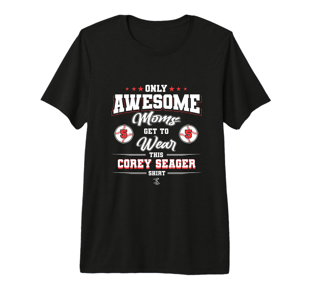 Corey Seager Awesome Moms Tri Blend T-Shirt - Trendy Graphic Men Women - T-Shirt, Sweatshirt, Hoodie