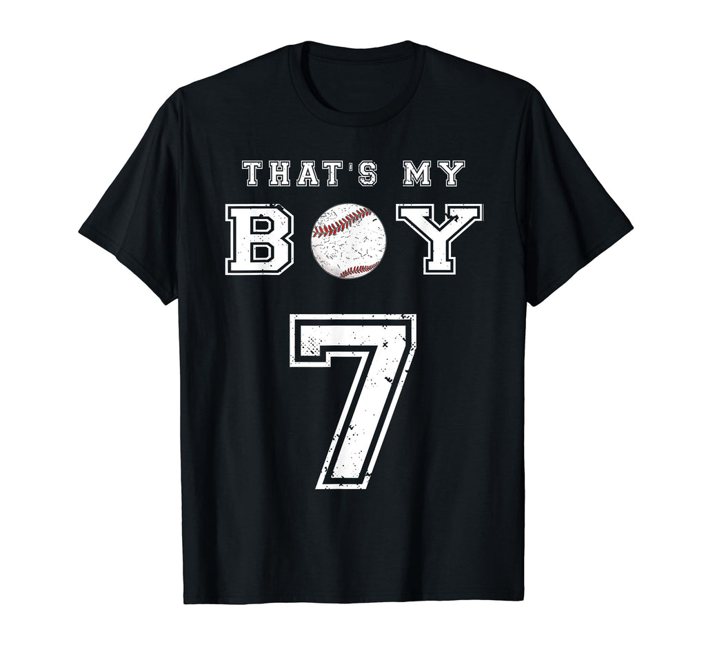 Thats My Baseball 7 Jersey Number T-Shirt - Casual Everyday Wear Men Women - T-Shirt, Sweatshirt, Hoodie