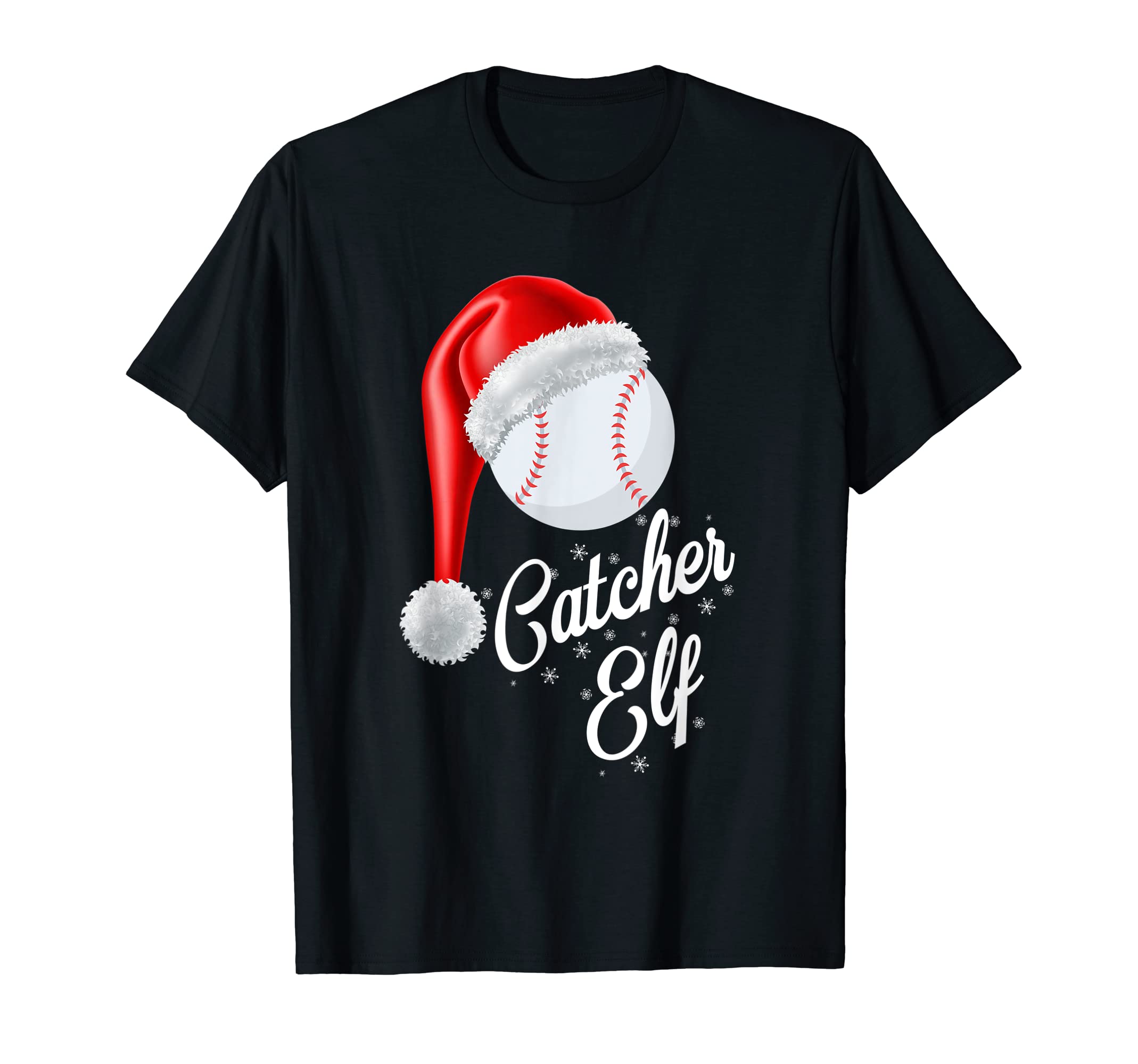 Baseball Elf Baseball Catcher Elf T-Shirt - Casual Everyday Wear Men Women - T-Shirt, Sweatshirt, Hoodie