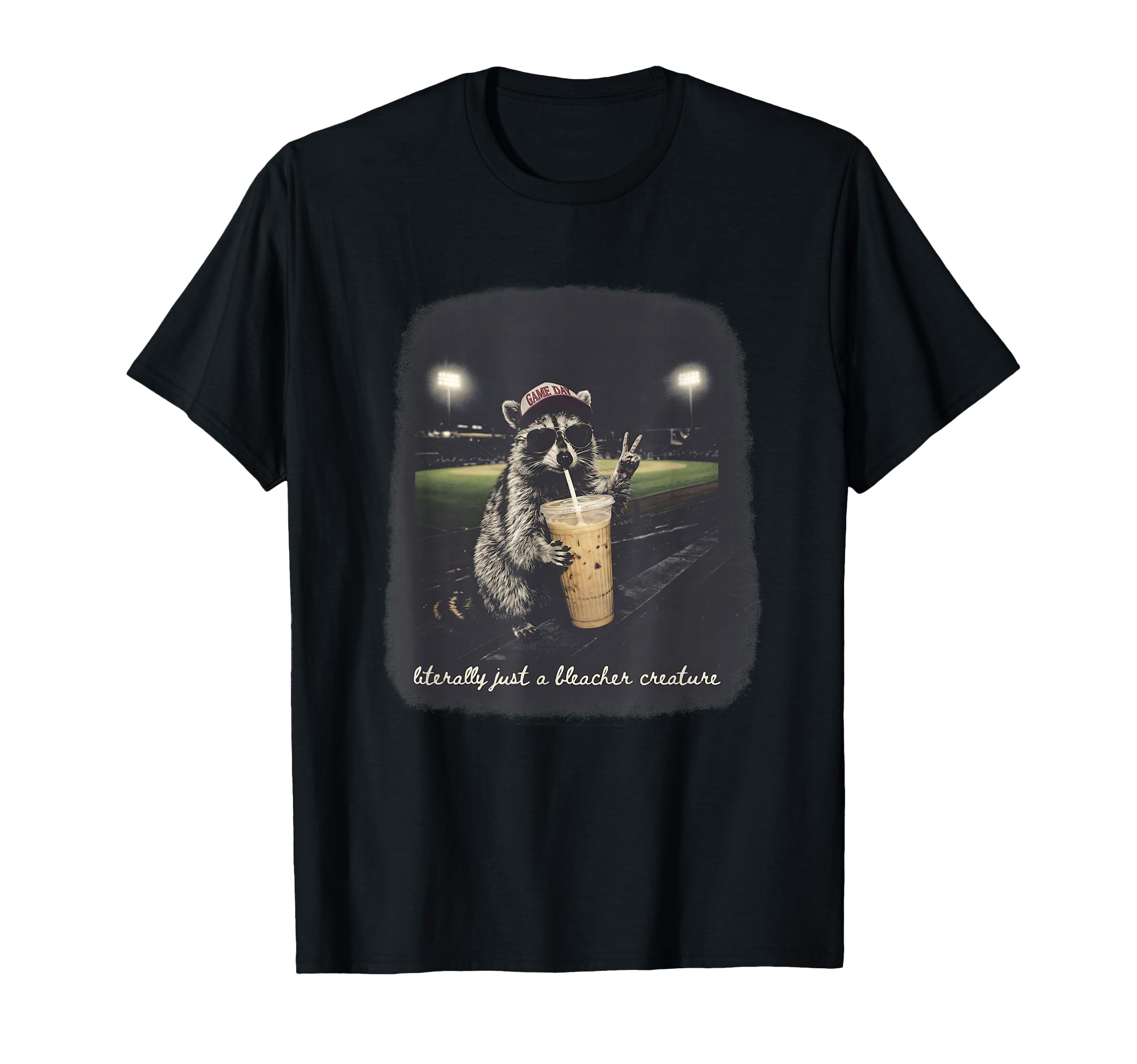 Raccoon Literally Just Bleacher T-Shirt - Streetwear Style for Adults - T-Shirt, Sweatshirt, Hoodie