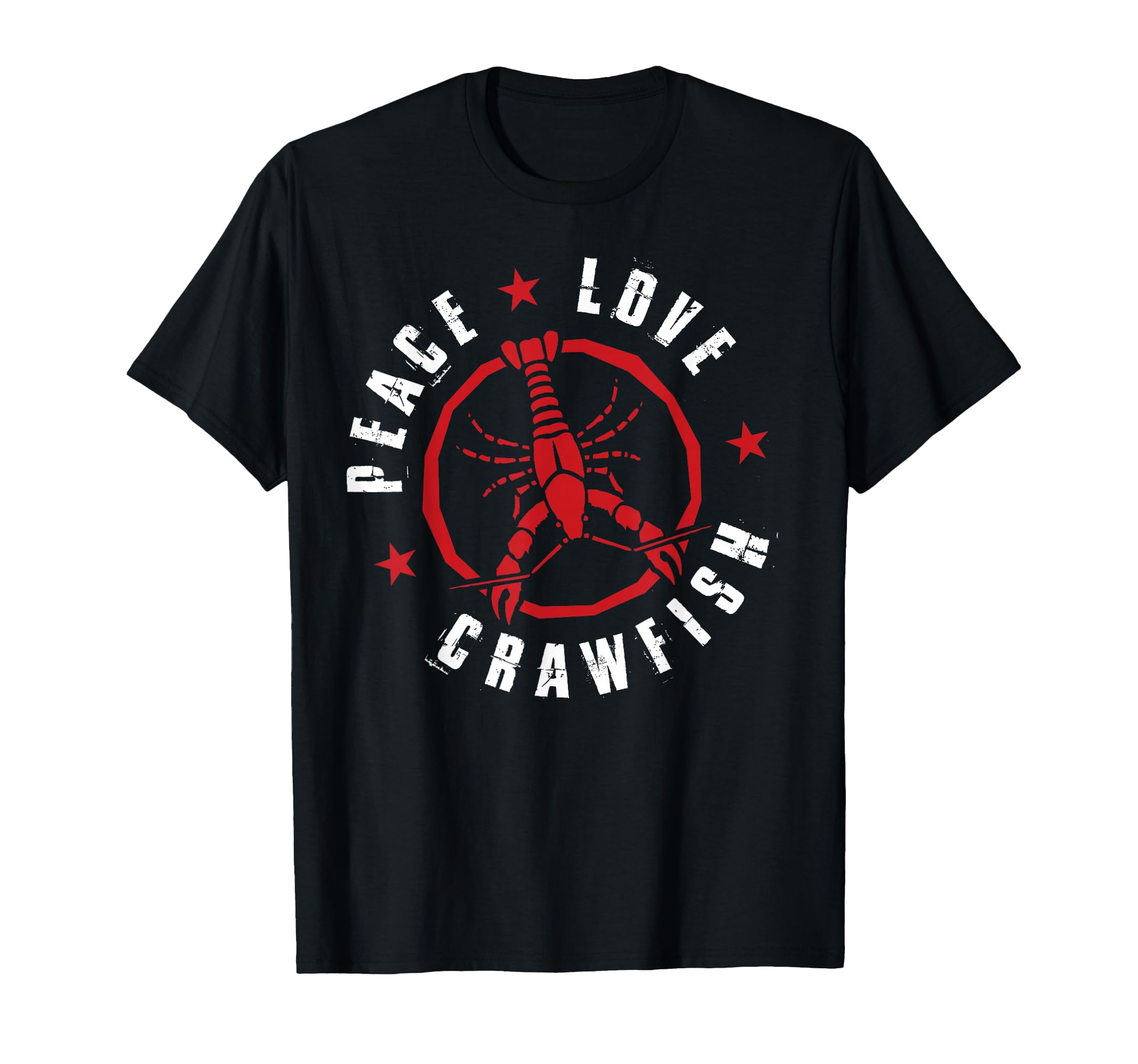 Funny Crawfish Boil Lover Peace Love T-Shirt - Custom Art Print Unisex - T-Shirt, Sweatshirt, Hoodie