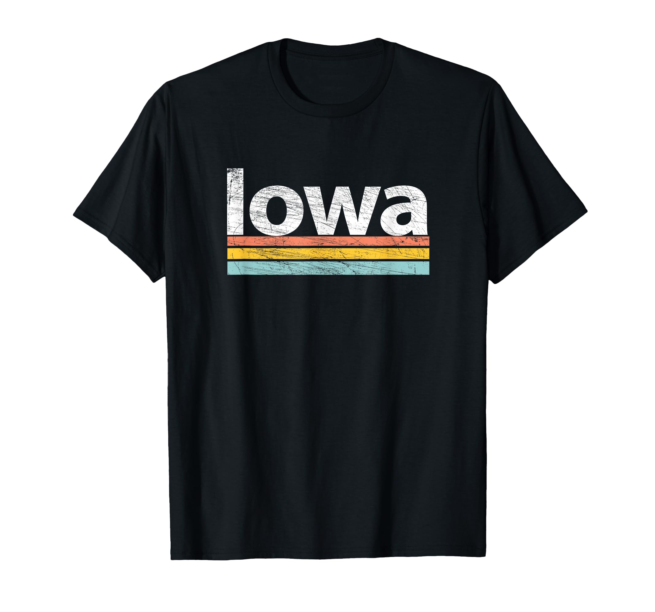 Iowa Worn Stripes T-Shirt - Casual Everyday Wear Men Women - T-Shirt, Sweatshirt, Hoodie