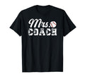 Mrs Coach Baseball Coachs Wife Baseball T-Shirt - Trendy Graphic Men Women - T-Shirt, Sweatshirt, Hoodie