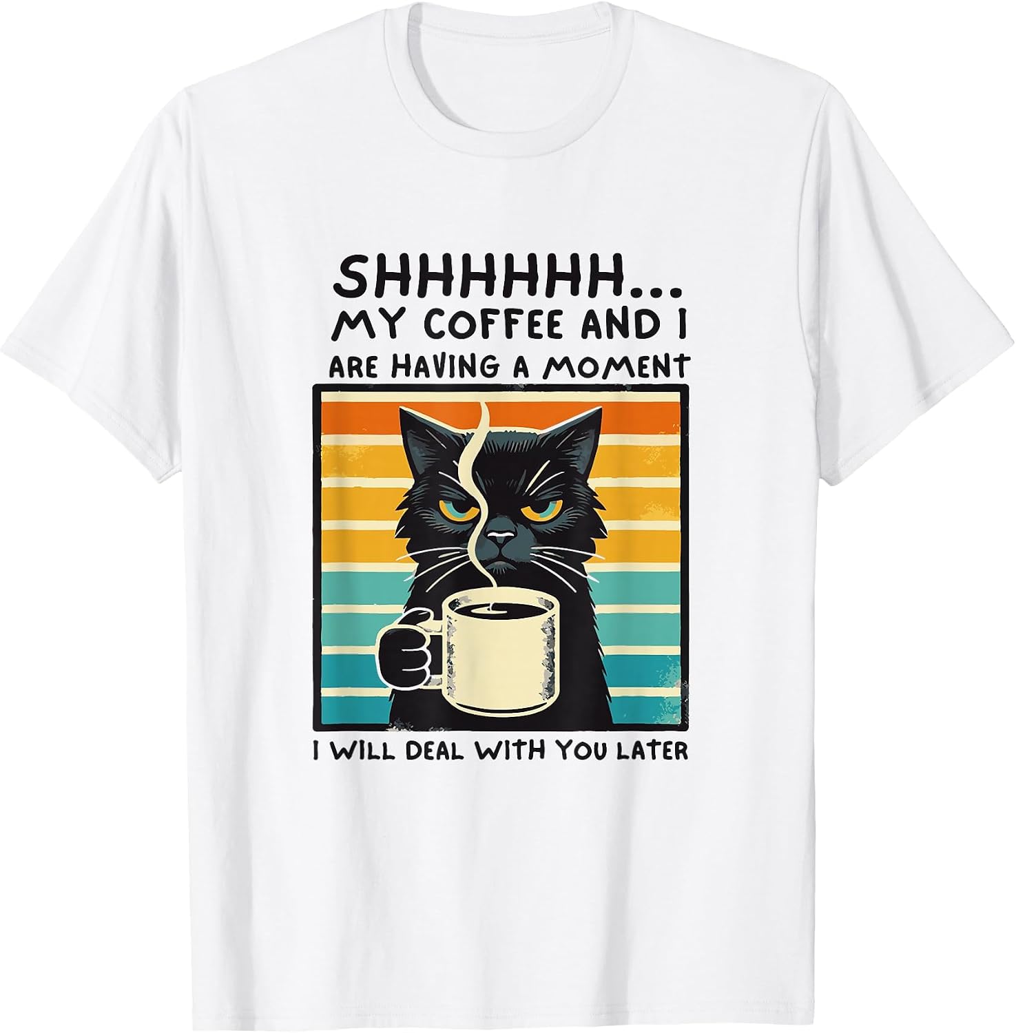 Funny Cat And Coffee Lover Merch Store - Adult & Kids T-Shirts, Sweatshirts & Hoodies apparel design preview 1