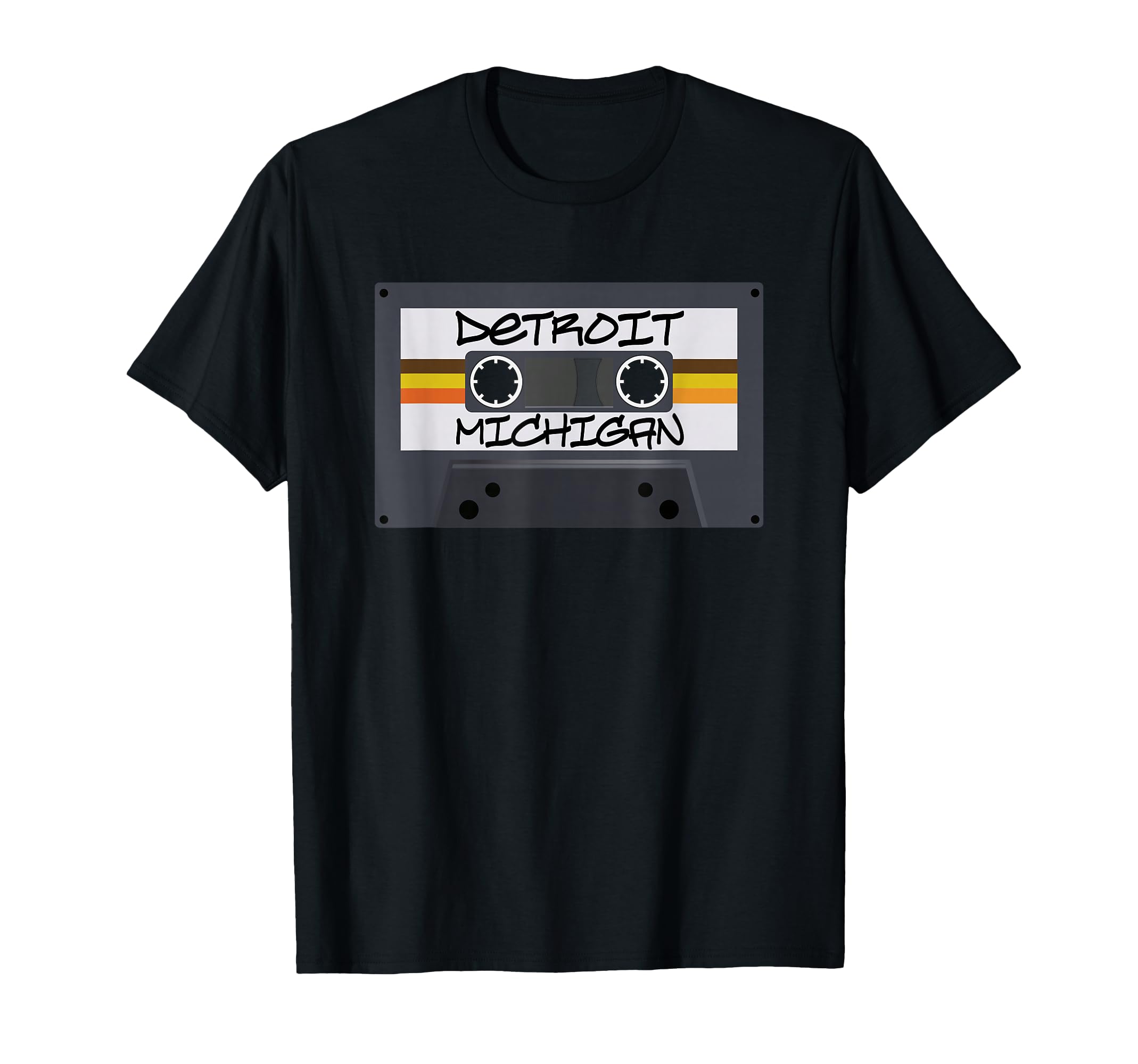 Detroit Michigan Cassette Tape T-Shirt - Unique Graphic Unisex - T-Shirt, Sweatshirt, Hoodie