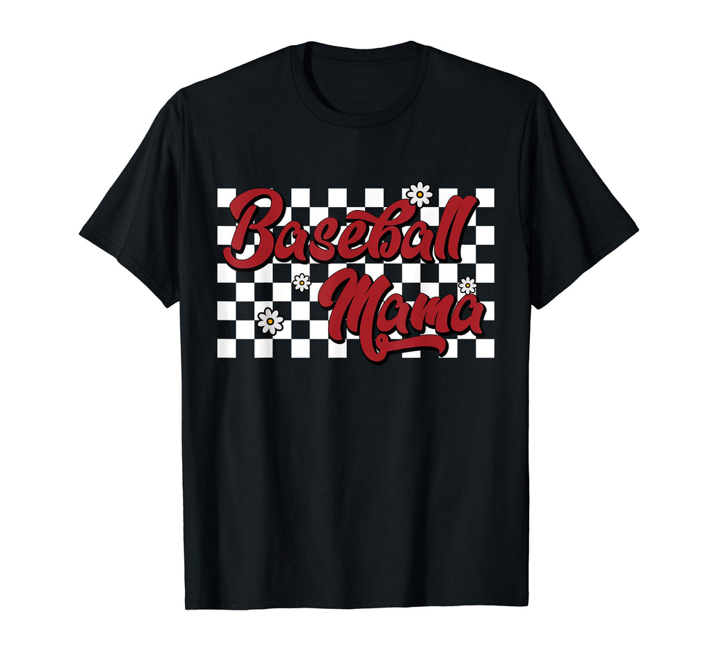 Baseball Mama Groovy Baseball Softball T-Shirt - Graphic Print for Adults - T-Shirt, Sweatshirt, Hoodie