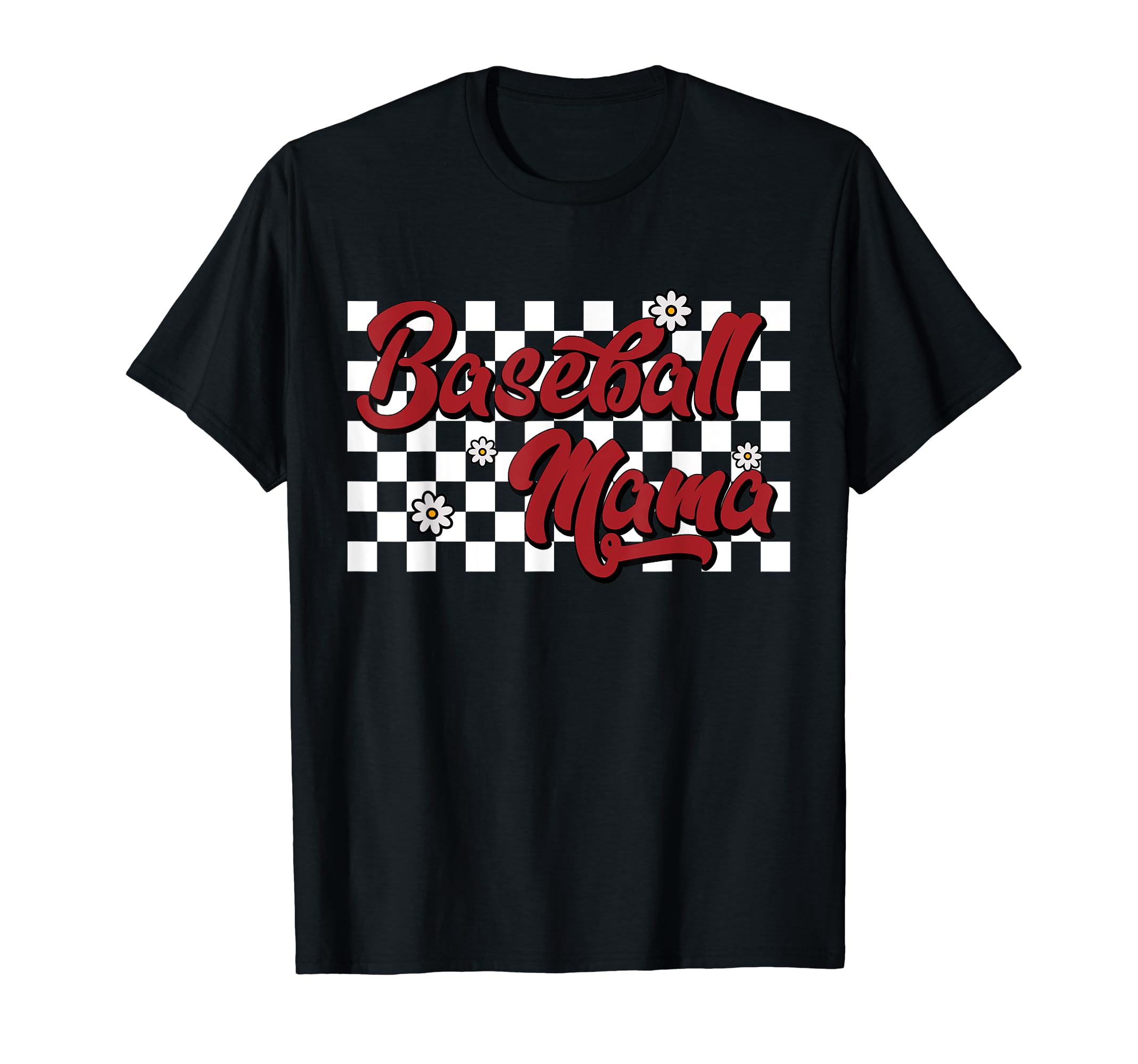 Baseball Mama Groovy Baseball Softball T-Shirt - Graphic Print for Adults - T-Shirt, Sweatshirt, Hoodie