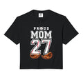 Proud Mom Baseball Player Number 27 Hoodie - Casual Everyday Wear Unisex - T-Shirt, Sweatshirt, Hoodie