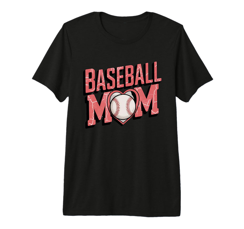 American Baseball Mom Mama Tri Blend T-Shirt - Casual Everyday Wear Unisex - T-Shirt, Sweatshirt, Hoodie