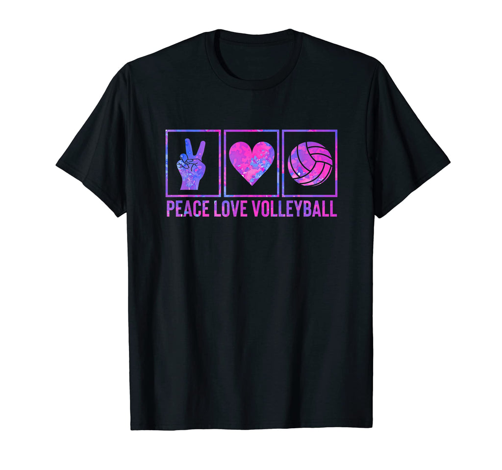 Lovers Funny Vball Player Peace Love T-Shirt - Custom Art Print Men Women - T-Shirt, Sweatshirt, Hoodie