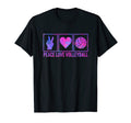 Lovers Funny Vball Player Peace Love T-Shirt - Custom Art Print Men Women - T-Shirt, Sweatshirt, Hoodie