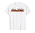San Diego California Weathered Stripe T-Shirt - Casual Everyday Wear Unisex - T-Shirt, Sweatshirt, Hoodie