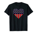 Distressed I Heart Usa 4Th July Flag T-Shirt - Minimalist Print Unisex - T-Shirt, Sweatshirt, Hoodie