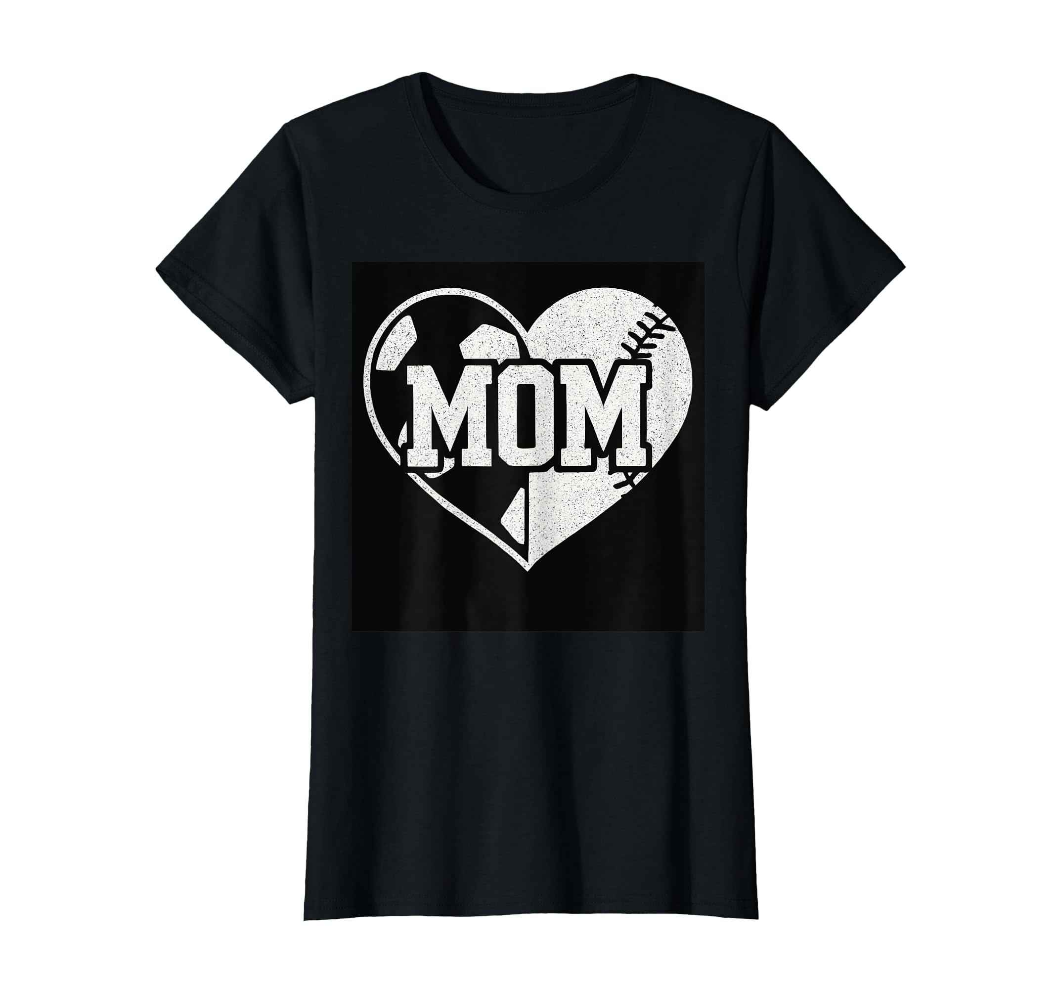 Ball Mom Soccer Football Baseball Mom Both T-Shirt - Unique Graphic Unisex - T-Shirt, Sweatshirt, Hoodie
