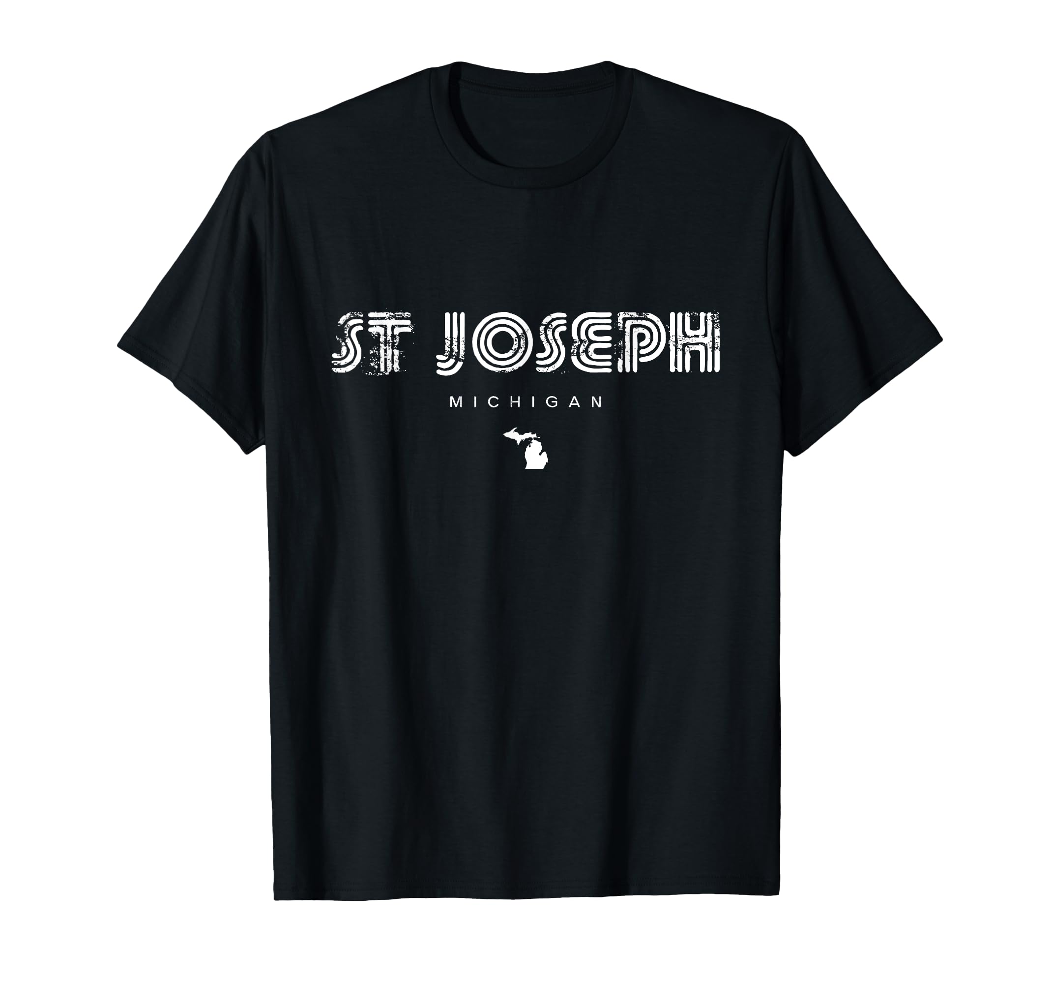 St Joseph Michigan Mi 70S 80S Type T-Shirt - Trendy Graphic Men Women - T-Shirt, Sweatshirt, Hoodie