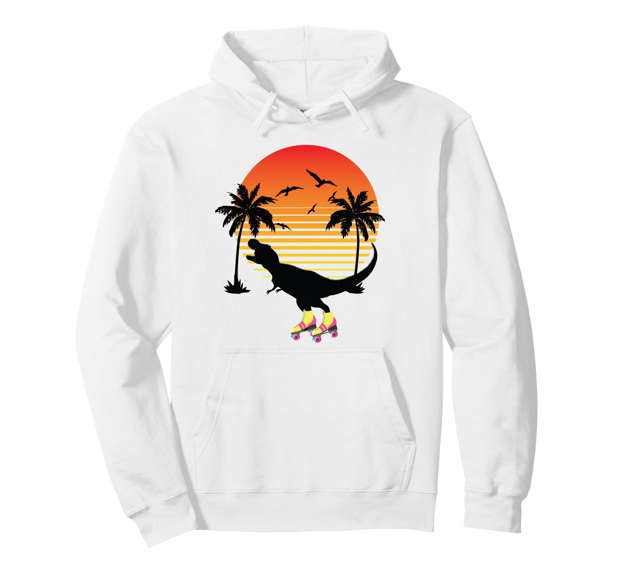 Trex Roller Skates 70S 80S Dinosaur Hoodie - Trendy Graphic for Adults - T-Shirt, Sweatshirt, Hoodie