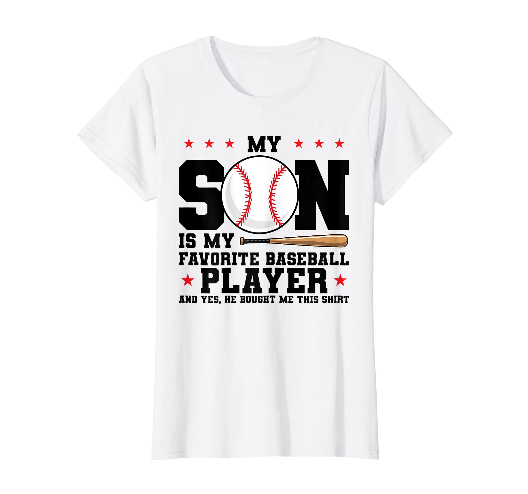 Womens My Son Is My Favorite Baseball T-Shirt - Trendy Graphic Unisex - T-Shirt, Sweatshirt, Hoodie