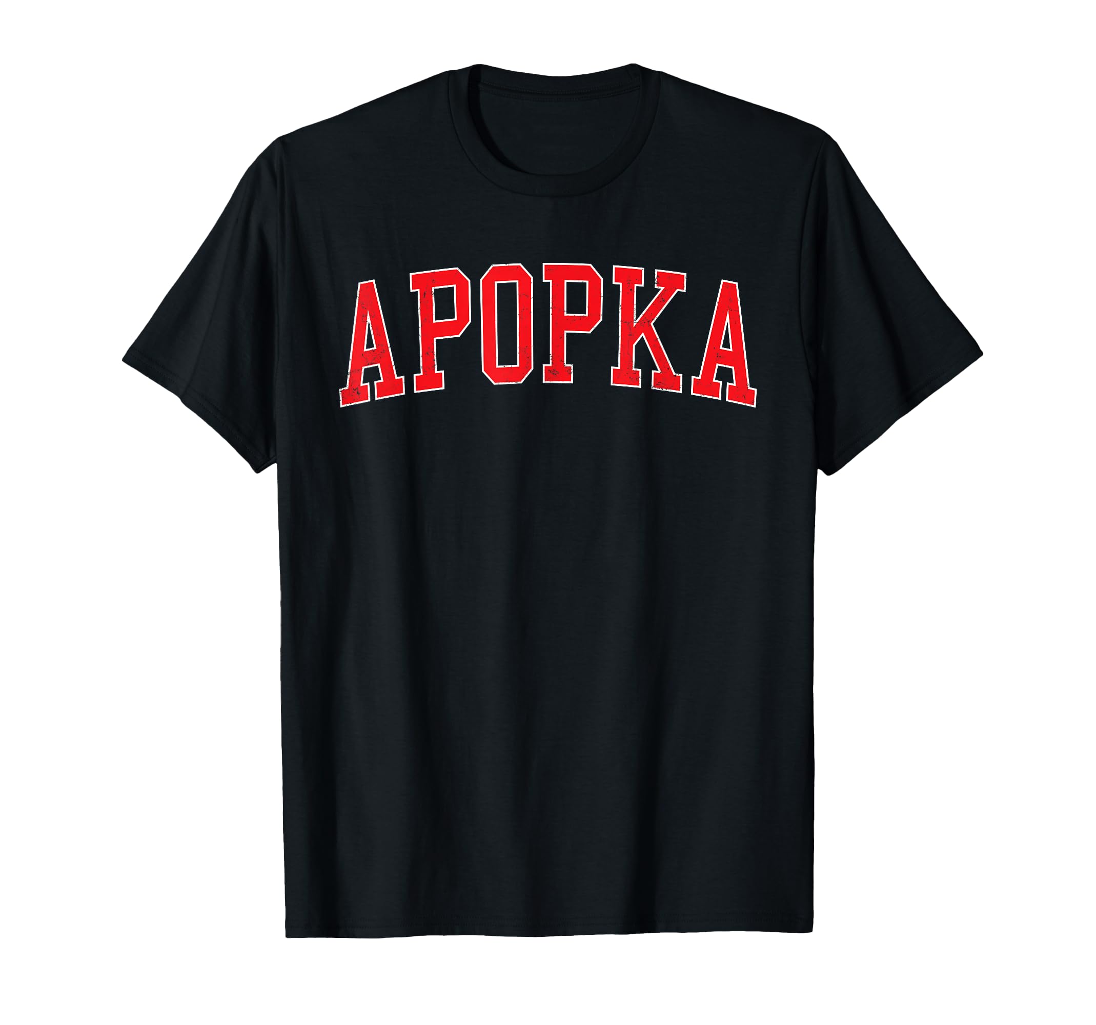 Apopka Fl Varsity Red Text T-Shirt - Streetwear Style Men Women - T-Shirt, Sweatshirt, Hoodie