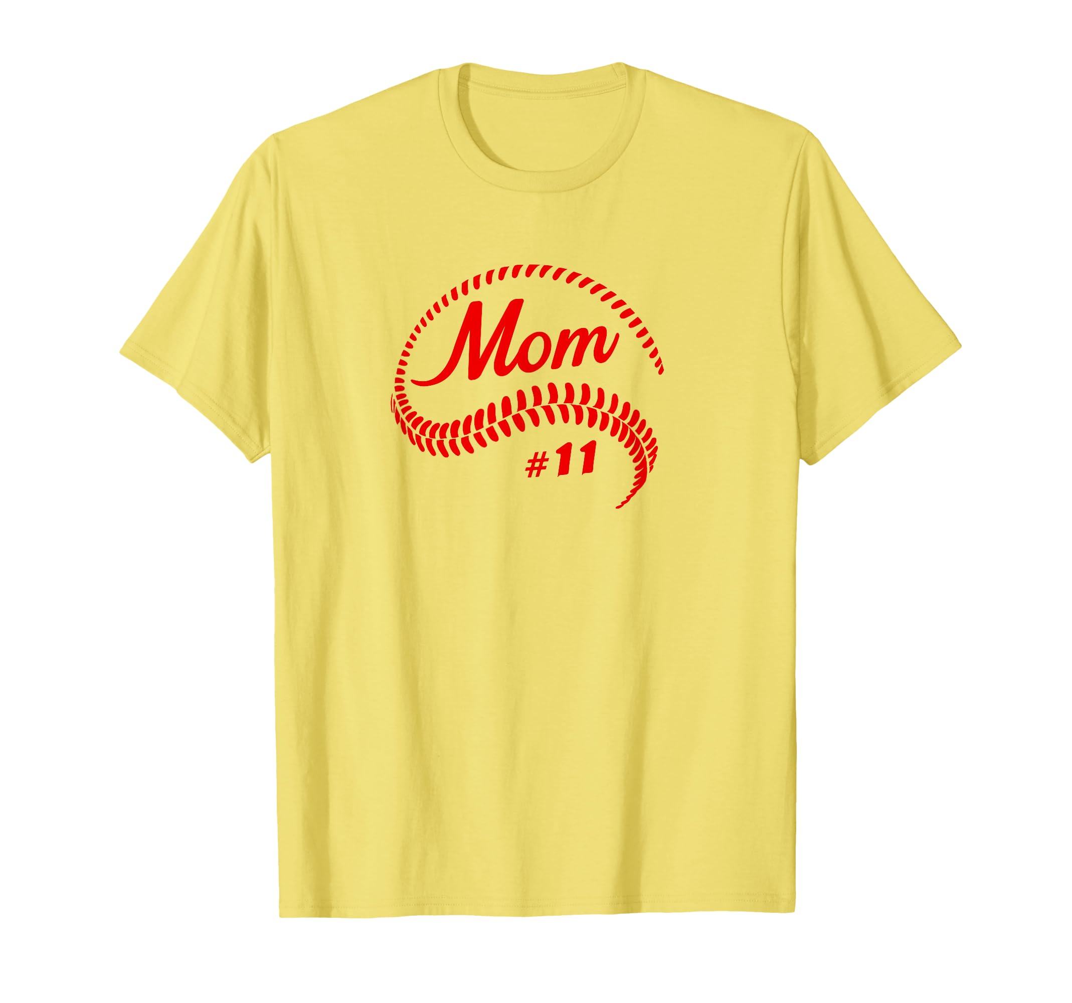 Baseball Softball Mom 11 Number 11 T-Shirt - Custom Art Print Men Women - T-Shirt, Sweatshirt, Hoodie