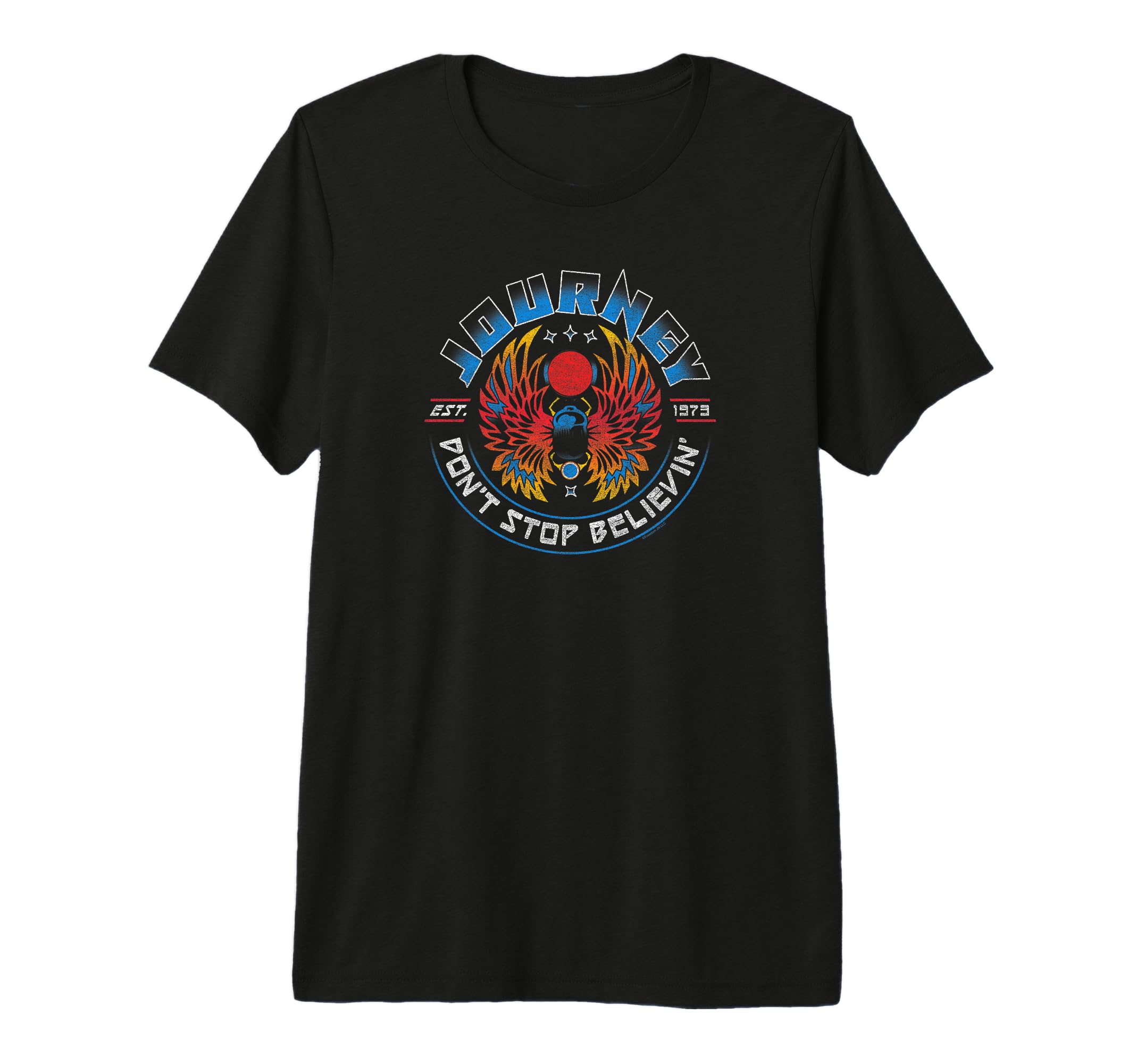 Journey Est 1973 Space Beetle Round T-Shirt - Novelty Apparel for Adults - T-Shirt, Sweatshirt, Hoodie