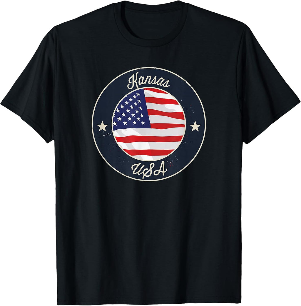 Kansas US Flag Merch - Adult & Kids T-Shirts, Sweatshirts & Hoodies apparel design preview 1