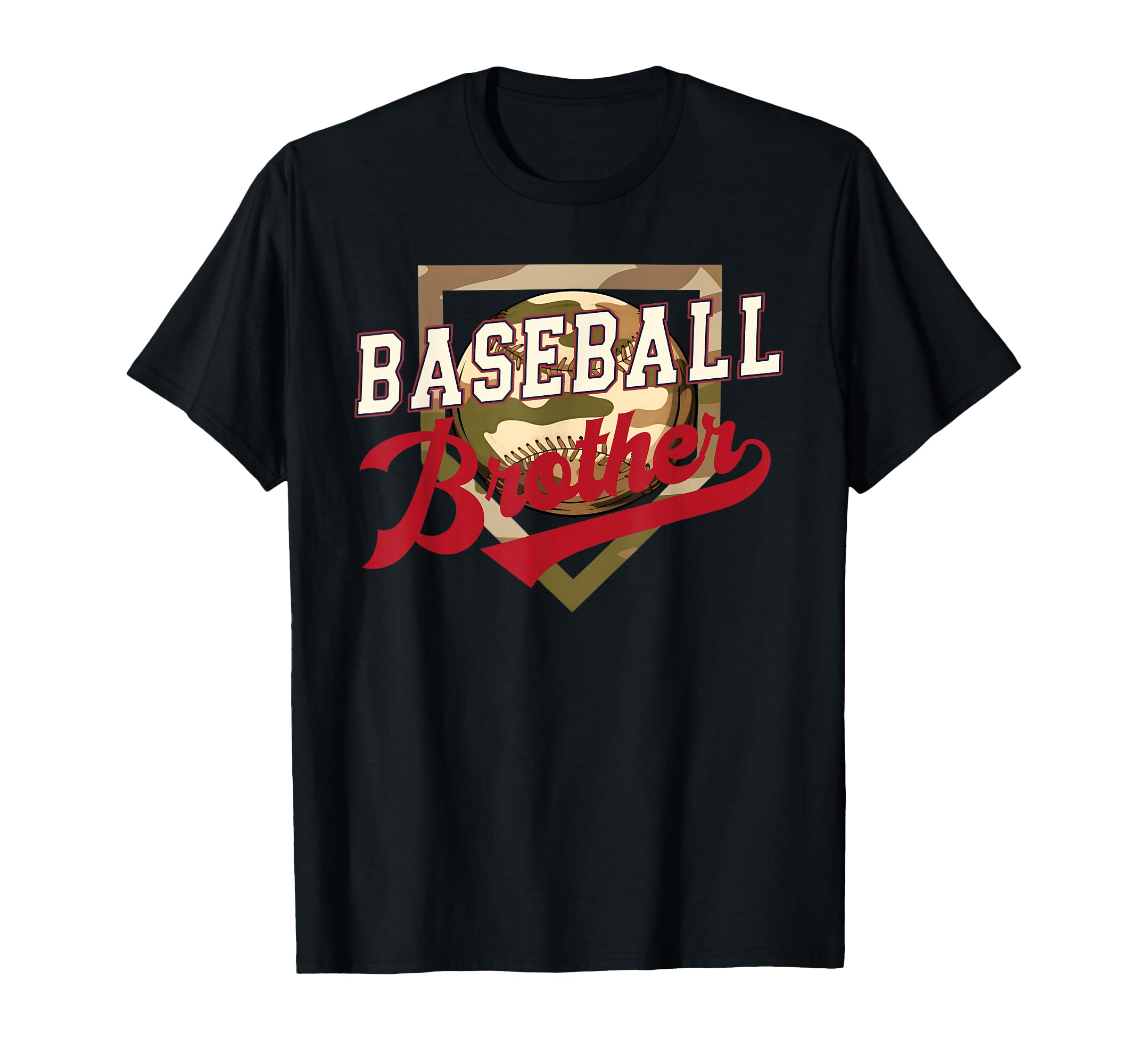 Baseball Brother Camo Family T-Shirt - Casual Everyday Wear Men Women - T-Shirt, Sweatshirt, Hoodie