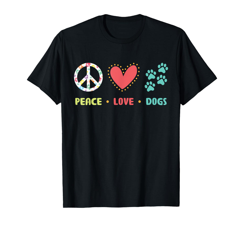 Peace Love Dogs Dog Lover Dog Owner T-Shirt - Minimalist Print Men Women - T-Shirt, Sweatshirt, Hoodie