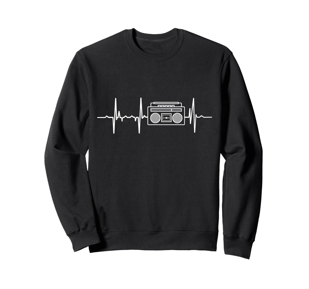 Oldschool Hip Hop Music Heartbeat Sweatshirt - Trendy Graphic Unisex - T-Shirt, Sweatshirt, Hoodie