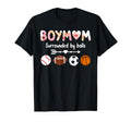 Mom Surrounded Balls Baseball Football T-Shirt - Trendy Graphic for Adults - T-Shirt, Sweatshirt, Hoodie