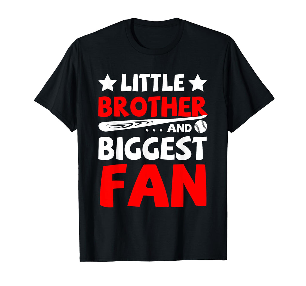 Little Brother Biggest Fan Baseball T-Shirt - Custom Art Print Men Women - T-Shirt, Sweatshirt, Hoodie