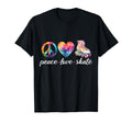 Peace Love Skate Roller Skates 70S 80S T-Shirt - Novelty Apparel Unisex - T-Shirt, Sweatshirt, Hoodie