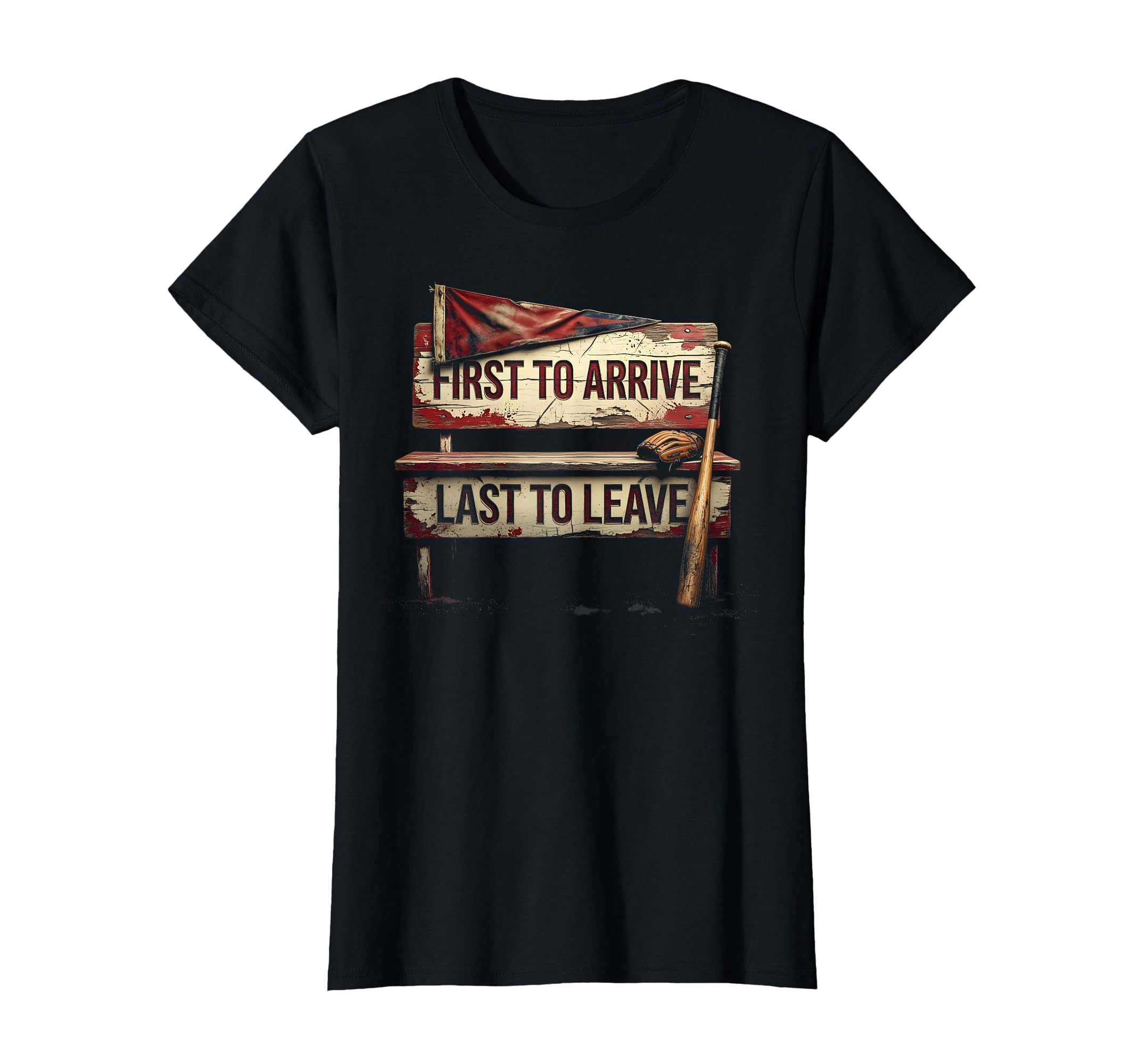 Baseball Mom First To Arrive Last To Leave T-Shirt - Graphic Print Unisex - T-Shirt, Sweatshirt, Hoodie