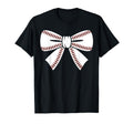 Baseball Bow Baseball Mom Mama T-Shirt - Casual Everyday Wear Men Women - T-Shirt, Sweatshirt, Hoodie