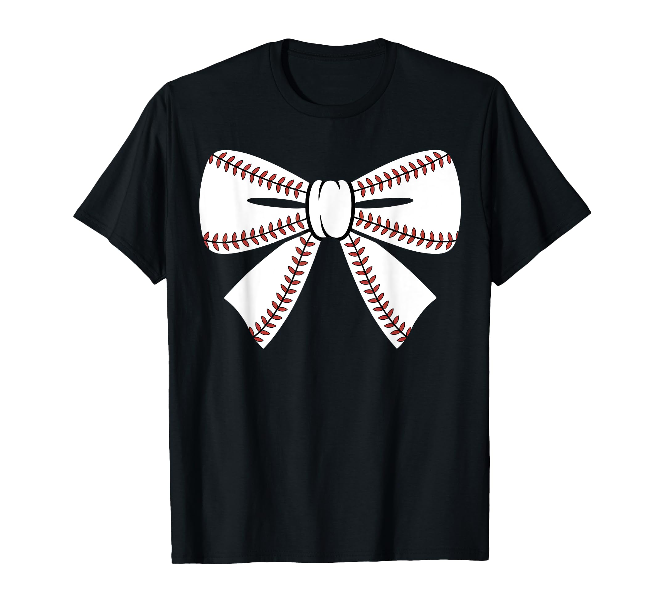 Baseball Bow Baseball Mom Mama T-Shirt - Casual Everyday Wear Men Women - T-Shirt, Sweatshirt, Hoodie