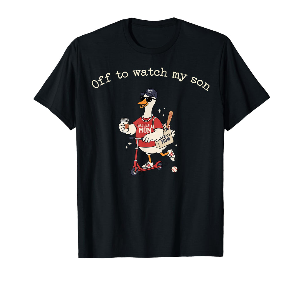 Off To Watch My Son Baseball Funny T-Shirt - Novelty Apparel Men Women - T-Shirt, Sweatshirt, Hoodie