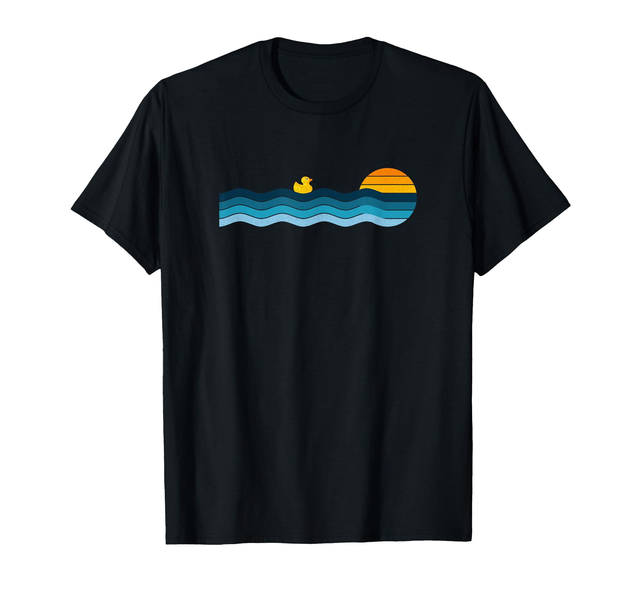 Kawaii Rubber Duck Sunset T-Shirt - Custom Art Print Unisex - T-Shirt, Sweatshirt, Hoodie