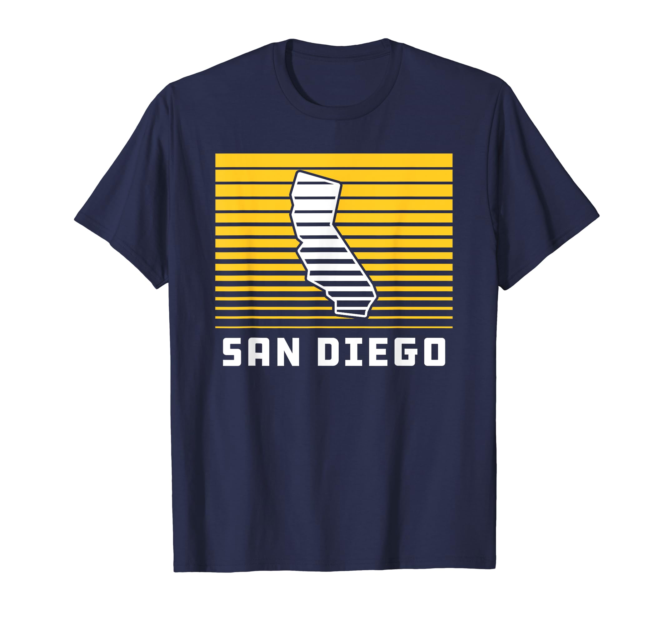 San Diego California Gradient Stripes T-Shirt - Unique Graphic for Adults - T-Shirt, Sweatshirt, Hoodie