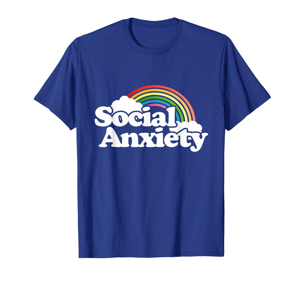 Social Anxiety Rainbow Funny Joke T-Shirt - Trendy Graphic for Adults - T-Shirt, Sweatshirt, Hoodie