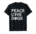 Peace Love Dogs Peace Love Paw Rescue T-Shirt - Novelty Apparel Men Women - T-Shirt, Sweatshirt, Hoodie