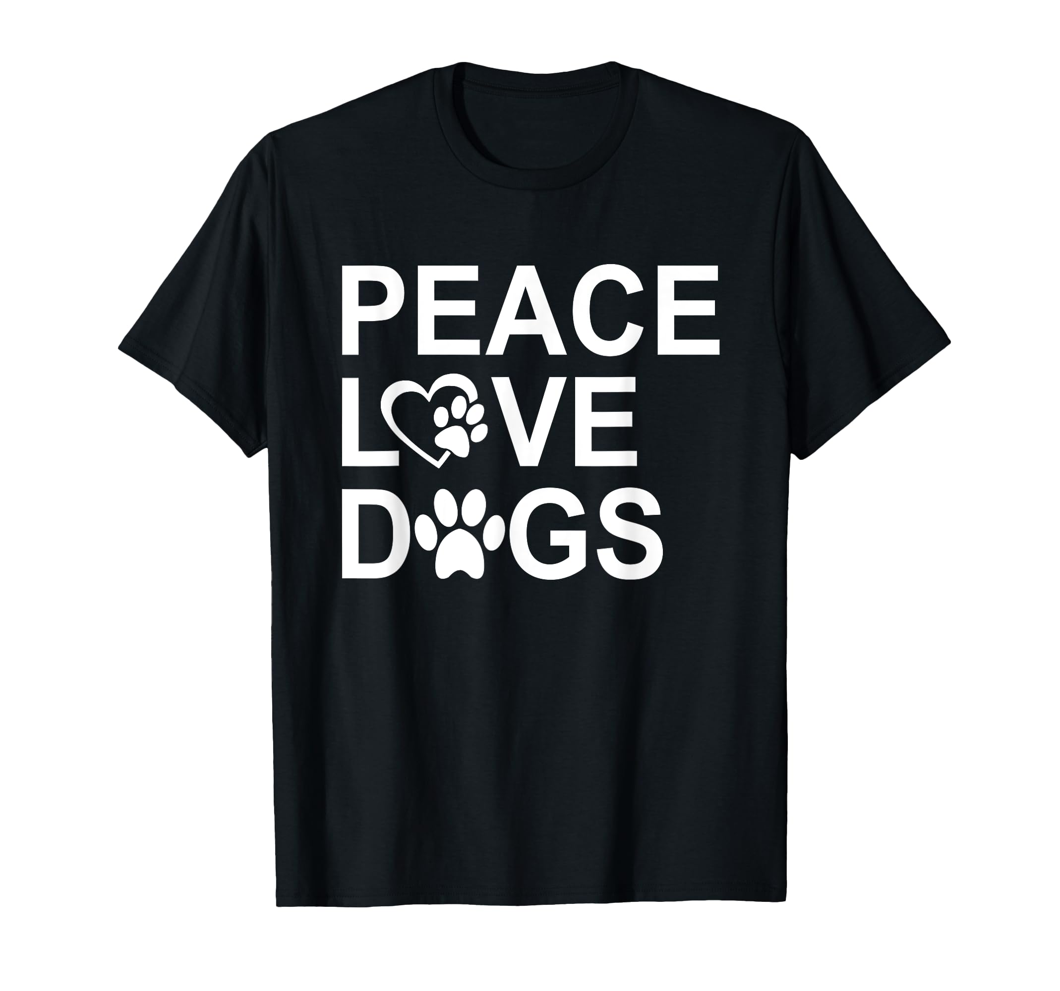 Peace Love Dogs Peace Love Paw Rescue T-Shirt - Novelty Apparel Men Women - T-Shirt, Sweatshirt, Hoodie