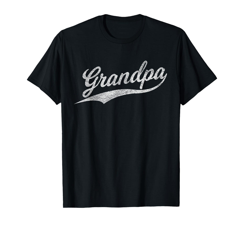 Grandpa Baseball Script Cursive Jersey T-Shirt - Graphic Print for Adults - T-Shirt, Sweatshirt, Hoodie