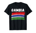 Gambia Flag Holiday Grunge Gambian Flag T-Shirt - Novelty Apparel Unisex - T-Shirt, Sweatshirt, Hoodie