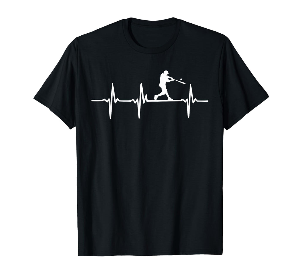 Baseball Heartbeat Baseball Players T-Shirt - Novelty Apparel for Adults - T-Shirt, Sweatshirt, Hoodie