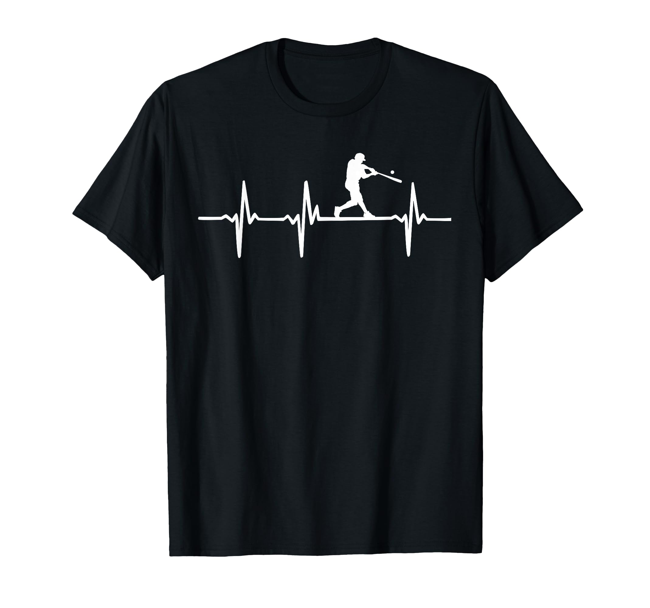Baseball Heartbeat Baseball Players T-Shirt - Novelty Apparel for Adults - T-Shirt, Sweatshirt, Hoodie