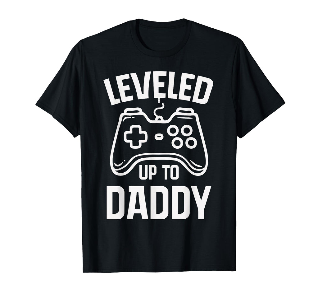 Leveled Up To Daddy Fathers Day T-Shirt - Aesthetic Graphic for Adults - T-Shirt, Sweatshirt, Hoodie